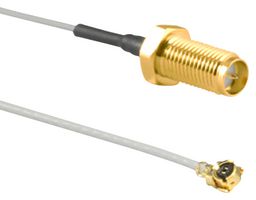 LINX - TE CONNECTIVITY CSI-RGFB-100-UFFR RF / Coaxial Cable Assembly, 0.3 ft, 100 mm, 1.13mm, U.FL Plug, SMA RP Bulkhead Jack, 50 ohm