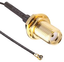 LINX - TE CONNECTIVITY CSJ-SGFB-100-MHF4 Cable RF / Coaxial ensamblado, 0.3 ft, 100 mm, 0.81mm, MHF4-Type Plug, SMA Jack Pasamuro, 50 ohm