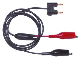 POMONA 3027-K-24 Test Patch Lead, Dual Banana Plug, Miniature Test Clips x 2, 24 ", 610 mm, Black, Red, 8 A