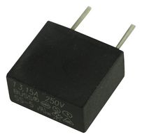 EATON ELECTRONICS SS-5-3.15A-BK Fuse, PCB Leaded, 3.15 A, 250 V, SS-5 Series, Time Delay, Radial Leaded