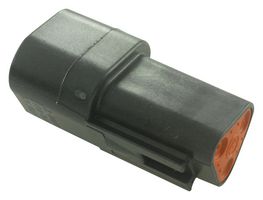 DEUTSCH - TE CONNECTIVITY DT043P-CE02 Automotive Connector Housing, Thin Wall, Black, DT Series, Receptacle, 3 Positions