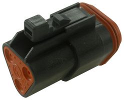 TE CONNECTIVITY - DEUTSCH DT063S-CE06 Automotive Connector Housing, Thin Wall, Black, DT Series, Plug, 3 Positions