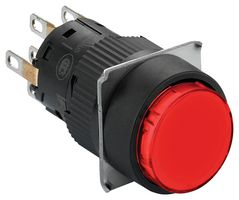 SCHNEIDER ELECTRIC XB6EAW4B1P Industrial Pushbutton Switch, Harmony XB6 Series, 16 mm, SPDT, Momentary, Round, Red