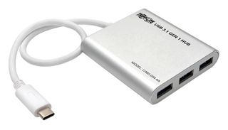 EATON TRIPP LITE U460-004-4A USB Hub, 4-Port, Type-C to 4x Type-A, Bus Powered, Silver