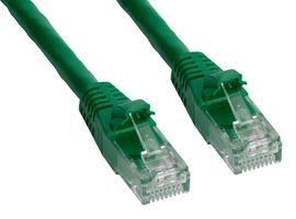 AMPHENOL CABLES ON DEMAND MP-64RJ45UNNG-002 Ethernet Cable, Cat6, RJ45 Plug to RJ45 Plug, Green, 610 mm, 2 ft