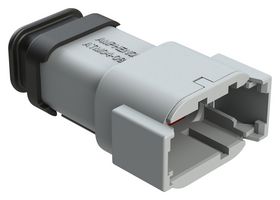 AMPHENOL SINE/TUCHEL ATM04-08PA-SR1GY Automotive Connector Housing, Grey, ATM Series, Receptacle, 8 Positions