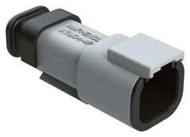 AMPHENOL SINE/TUCHEL ATM04-4P-SR01GY Automotive Connector Housing, Grey, ATM Series, Receptacle, 4 Positions