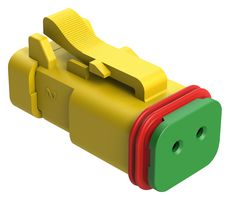 AMPHENOL SINE/TUCHEL AT06-2S-R120YEL Automotive Connector Housing, Yellow, AT Series™, Plug, 2 Positions