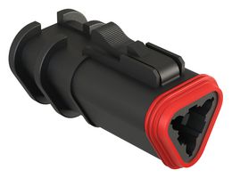 AMPHENOL SINE/TUCHEL AT06-3S-OMBLK Automotive Connector Housing, AT StructurePlus Series™, Plug, 3 Positions