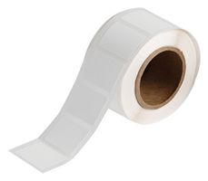BRADY J20-235-7425J Label, Lab, Inkjet Printable, 25.4mm H x 38.1mm W, Polypropylene, White, 1250