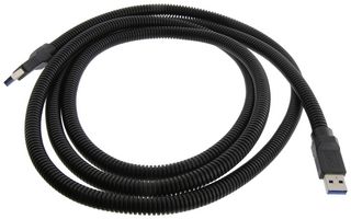 L-COM U3A00071-2M USB Cable, Plastic Armor, Type A Plug to Type A Plug, 2 m, 6.6 ft, USB 3.0, Blue