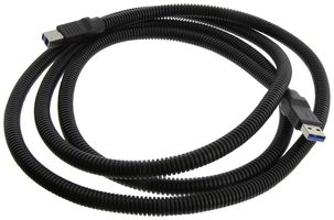 L-COM U3A00072-2M USB Cable, Plastic Armor, Type A Plug to Type B Plug, 2 m, 6.6 ft, USB 3.0, Blue