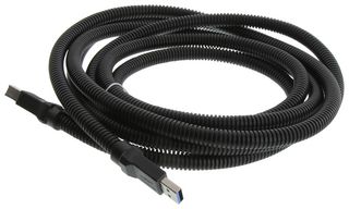 L-COM U3A00072-3M USB Cable, Plastic Armor, Type A Plug to Type B Plug, 3 m, 9.8 ft, USB 3.0, Blue