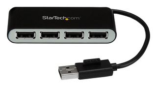 STARTECH ST4200MINI2 Hub, USB 2.0, Bus Powered, 480 Mbps, 4 Port, Portable, Built-in Cable