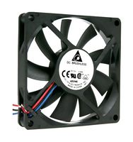 DELTA ELECTRONICS AFB0812VHB-F00 DC Axial Fan, 12 V, Square, 80 mm, 15 mm, Ball Bearing, 39.2 CFM