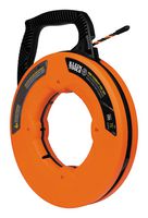 KLEIN TOOLS 50375 Fish Tape, High Flex, 75 ft Length, Orange/Black, Polyester, Nylon Eyelet