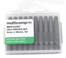 MULTICOMP PRO MP012267 Punta Hexagonal, 10 Pizas de Puntas Hexagonales, H5, 50mm, S2