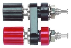 POMONA 2440-0 Binding Post, 2440 Series, 5 A, 1.5 kV, Tin Plated Contacts, Panel Mount, Black