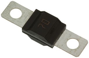 LITTELFUSE 0498070.M Fuse, Automotive, Time Delay, 70 A, 32 V, 41mm x 12mm x 8.3mm, MIDI 498 Series