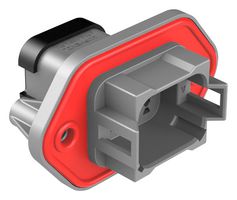 AMPHENOL SINE/TUCHEL AT04-08PA-PM13 Connector Housing, Panel Mount, Self-Threading, Cap, A Key, AT Series, Receptacle, 8 Positions