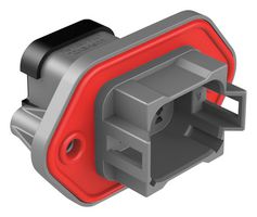AMPHENOL SINE/TUCHEL AT04-08PA-PM14 Connector Housing, Panel Mount, Self-Threading, RD01 Seal, Cap, A Key, AT Series, Receptacle