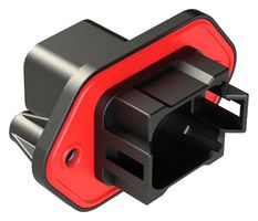 AMPHENOL SINE/TUCHEL AT04-08PB-PM11 Connector Housing, Panel Mount, Self-Threading, A Key, AT Series, Receptacle, 8 Positions