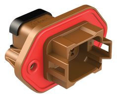 AMPHENOL SINE/TUCHEL AT04-08PD-PM14 Connector Housing, Panel Mount, Self-Threading, RD01 Seal, Cap, D Key, AT Series, Receptacle