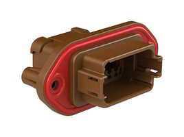 AMPHENOL SINE/TUCHEL AT04-12PD-PM14 Connector Housing, Panel Mount, Self-Threading, RD01 Seal, Cap, D Key, AT Series, Receptacle