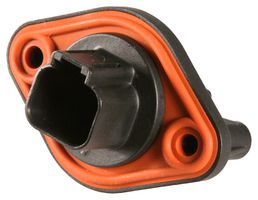 AMPHENOL SINE/TUCHEL AT04-2P-PM12 Connector Housing, Panel Mount, Self-Threading, RD01 Seal, A Key, AT Series, Receptacle
