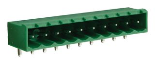 CAMDENBOSS CTBP9350/10 Terminal Block, Closed Ended, Header, 5 mm, 10 Positions, Through Hole Right Angle