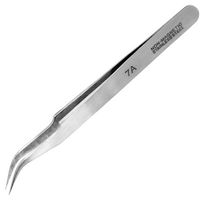 MULTICOMP PRO MP012548 Tweezers, Fine, Curve, Pointed, 4.53" Overall Length, Stainless Steel