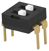 ALCOSWITCH - TE CONNECTIVITY ADEN02TTU04 Interruptor DIP / SIP, Siguiente Generación, 2 Circuitos, Deslizador Levantado, Through Hole, SPST