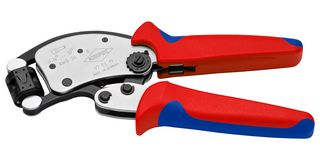 KNIPEX 97 53 19 Crimp Tool, w/Rotatable Die Head, Ratchet, Knipex Twistor Series 0.14 to 10mm² Wire Ferrules
