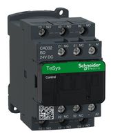 SCHNEIDER ELECTRIC CAD32BD Relevador de Potencia, CAD3, 3NO/2NC, 24 VDC, 10 A, Serie CAD32, Carril DIN, CD