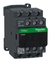 SCHNEIDER ELECTRIC CAD32ED Contactor, CAD3, DIN Rail, Panel, 600 VAC, 3PST-NO, DPST-NC, 5 Pole
