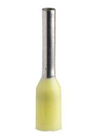 SCHNEIDER ELECTRIC DZ5CE002L6 Wire Ferrule, Single Wire, 26 AWG, 0.25 mm², 6 mm, Yellow, Linergy TR Series