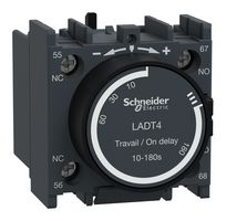 SCHNEIDER ELECTRIC LADT4 Auxiliary Contact Block, TeSys D, 1NO + 1NC, Time Delay, Screw Clamp Terminals