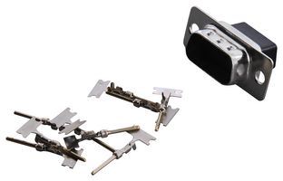 MULTICOMP SPC15389 Conector D Sub, 9 Contactos, Macho, Crimpado, DE, Serie Stamped Contacts, Metal