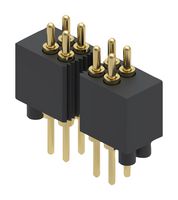 MILL-MAX 855-22-040-10-001101 Spring Loaded Connector, Pogo Pin Header, 1.27 mm, 2 Row, 40 Contacts, Through Hole Mount