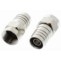 PRO SIGNAL 27-9576 RF / Coaxial Connector, F Coaxial, Straight Plug, Crimp, RG59, Nickel