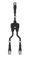 BANNER ENGINEERING CSB-M1251FM1251M Sensor Splitter, Y - Style, Cable Mount, 5 Position M12 Receptacle, 2 x 5 Position M12 Plug