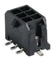 MOLEX 43045-0620 Pin Header, Power, Wire-to-Board, 3 mm, 2 Rows, 6 Contacts, Surface Mount Straight