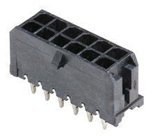 MOLEX 44914-1201 Pin Header, Power, Wire-to-Board, 3 mm, 2 Rows, 12 Contacts, Press Fit, Micro-Fit CPI 44914