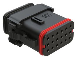 AMPHENOL SINE/TUCHEL AT16-18SD-SR02 Automotive Connector Housing, AT Series™ Boots, Plug, 18 Positions