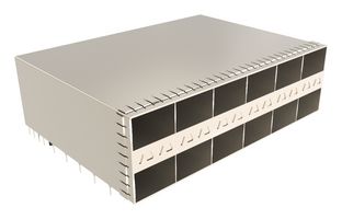 AMPHENOL COMMUNICATIONS SOLUTIONS UE864G162010361 Cage, SFP, 2 x 1 (Stacked), with Heat Sink, with Light Pipe, Through Hole, Press-Fit