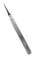 MENDA 5-CB-SA-CH Tweezers, Precision, Carbon Fiber Replaceable Tip, Style 5, Straight, Pointed, Stainless Steel