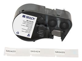 BRADY M4-124-461 Label, Thermal Transfer Printable, 12.7 mm, 41.91 mm, Polyester, Black on White, Transparent