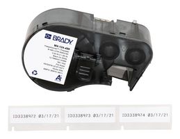 BRADY M4-124-490 Label, Thermal Transfer Printable, 41.91 mm, 12.7 mm, Polyester, Black on White