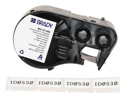 BRADY M4-131-492 Label, Thermal Transfer Printable, 12.7 mm, 25.4 mm, Polyester, Black on White