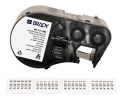 BRADY M4-131-498 Label, Thermal Transfer Printable, 12.7 mm, 25.4 mm, Vinyl Cloth, Black on White